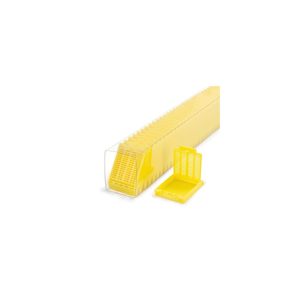 Slimsette Tissue Cassettes in Quickload Sleeves, Yellow, 75/sleeve, 10 sleeve/cs