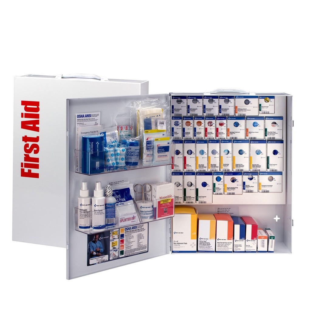 First Aid Only SmartCompliance 150 Person XL Food Service First Aid Kit with Metal Cabinet