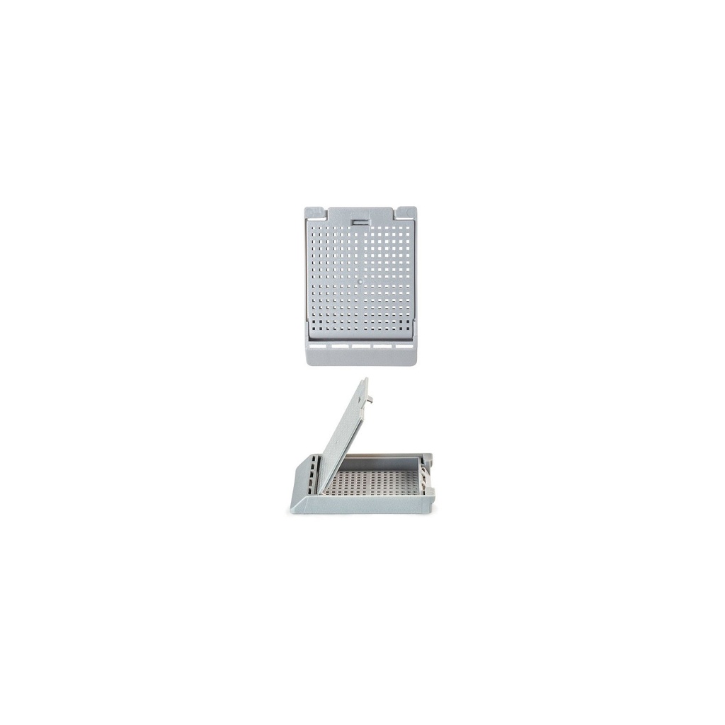 Slimsette Biopsy Cassette, Quickload 45° Angle Stack (Taped), Acetal, Gray, Bulk