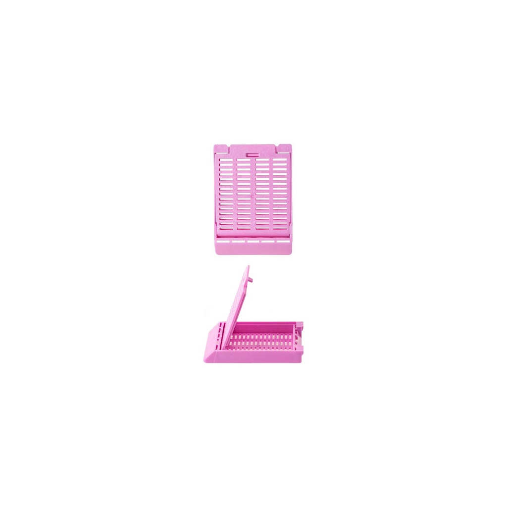 Slimsette Tissue Cassette, Quickload 45° Angle Stack (Taped), Acetal, Lilac, Bulk