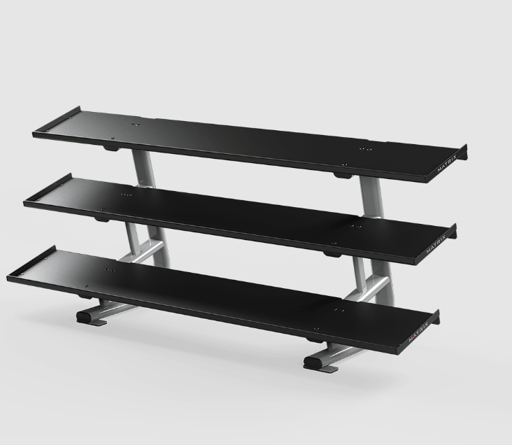 Matrix Fitness - Magnum 3-Tier Flat-Tray Dumbbell Rack