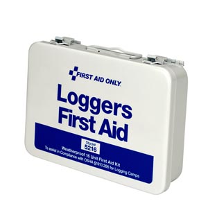 Loggers First Aid Kit, 25 Person, Metal Case, Custom Logo , 48/cs