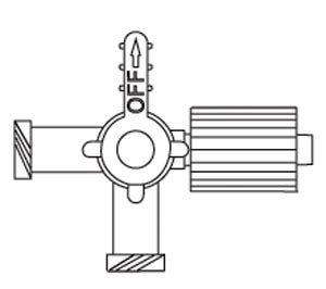 Discofix® Four-Way Stopcock, 2 Female Luer Lock Ports & SPIN-LOCK® Adapter, Port Covers, Lipid Resistant, DEHP, Latex Free (LF), 100/cs
