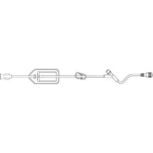 Extension Set, 1.2 Micron Filter, 1 Injection Site & SPIN-LOCK Connector, DEHP-Free, 5.1mL Priming Volume, 16"L, Latex Free (LF), 50/cs