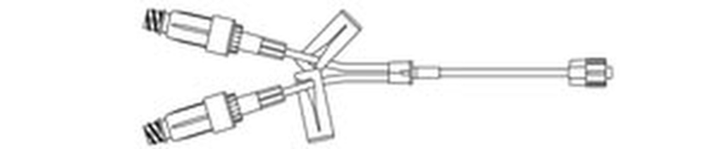 Small Bore Y-Extension Set, Removable ULTRASITE Valve, SPIN-LOCK® Connection, 0.5mL Priming Volume, 7"L, DEHP & Latex Free (LF), 100/cs