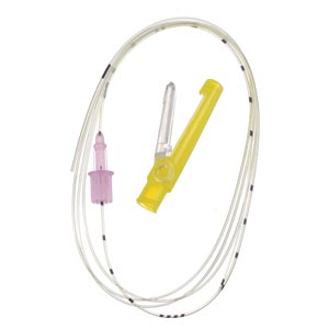 Polyamide/ Polyurethane Catheter, 20G x 100 cm, Closed Tip & Lateral Side Ports, Catheter Connector & Threading Assist Guide