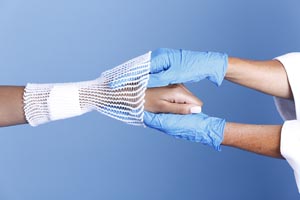 Original Spandage Tubular Retainer Net, Latex-Free, 25yds Stretched, Average Hand, Multiple Fingers, Lower Arm, Wrist, Ankle, Size 3