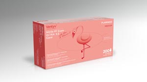 Glove, Exam, Nitrile, Powder-Free (PF), Polymer Coated, Aloe & Vitamin E, Textured, Beaded Cuff, Coral, X-Large, 200/bx, 10 bx/cs