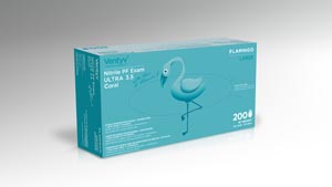 Glove, Exam, Nitrile, Powder-Free (PF), Polymer Coated, Aloe & Vitamin E, Textured, Beaded Cuff, Coral, Small, 200/bx, 10 bx/cs