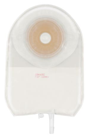 One-Piece Urostomy Pouch with Pre-Cut Durahesive Skin Barrier, Fold Over Tap, 8" Pouch, Transparent, 1/2" Stoma Opening, 5/bx