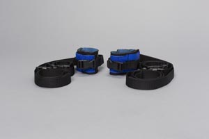 Posey Wrist Restraint, Twice-as-Tough, One Size Fits Most, Quick Release Buckle, 2-Strap, Machine Washable, Neoprene, Blue