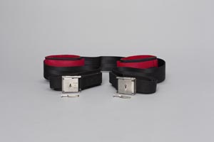 Posey Bed Ankle Restraint, Connect Set, Twice-as-Tough, One Size Fits Most, Hook and Loop Closure, 1-Strap, Neoprene, Red