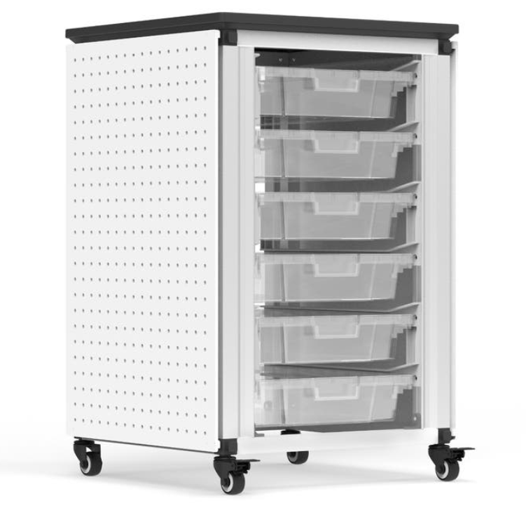 Luxor Modular Classroom Storage Cabinet, Single module w/6 small bins