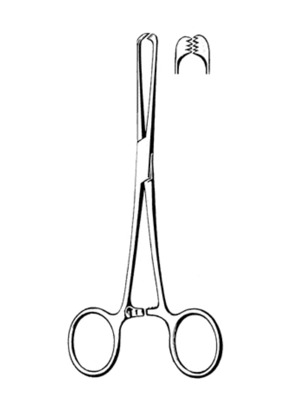 Sklar Merit Allis Tissue Forceps, 6", 4x5 Teeth