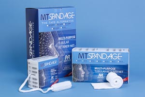 MT Spandage Tubular Retainer Net, Latex-Free, 50yds Stretched, Custom Size (Circumference Stretch To 80&quot;), Size 22, 1/bx
