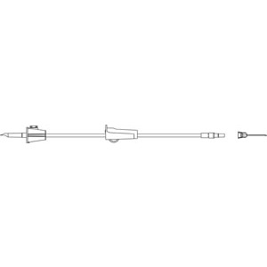 Fluid Transfer Set, Universal Spike, Roller Clamp, Distal Luer Slip Connector, 17G Unattached Needle, 27"L, 50/cs