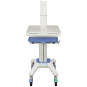 WorkFlo Cart, Single Monitor, Non-Powered, Manual Lift, VESA Mount, Tilt/ Swivel, 8 ft Coiled Power Cord (NEMA 5-15P)