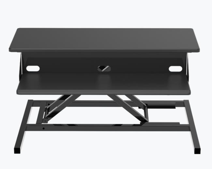 Luxor TwoTier Pneumatic Standing Desk Converter, Black