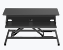 Luxor TwoTier Pneumatic Standing Desk Converter, Black