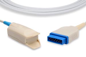 Direct-Connect SpO2 Sensor, Adult Clip, Compatible w/ Datex Ohmeda Compatible OEM: OXY-F4-GE, TS-F2-GE, TS-F4-GE