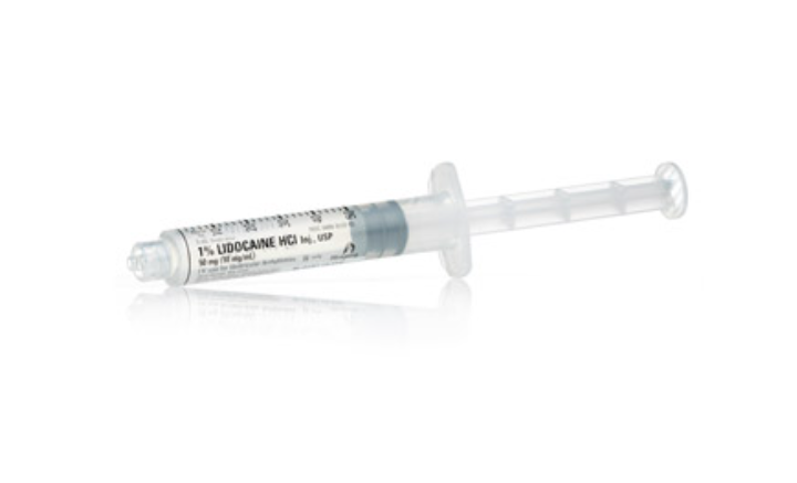 Lidocaine Hydrochloride Injection, USP, for Cardiac Use Only, 10 mg/ml, 5 ml Ansyr Plastic Syringe, 10/bx