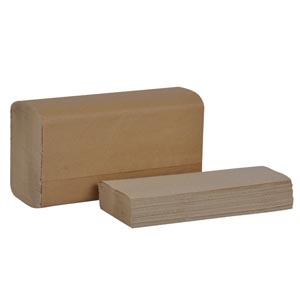 Hand Towel, Multifold, Universal, Natural, 1-Ply, Embossed, H2, 9.5" x 9.1", 250 sht/pk, 16 pk/cs (35 cs/plt)