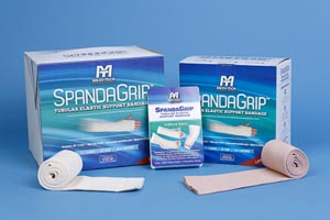 SpandaGrip Tubular Elastic Support Bandage, Latex-Free, (F) Beige, Large Knees, Medium Thighs, 4"x11yds, 1/bx