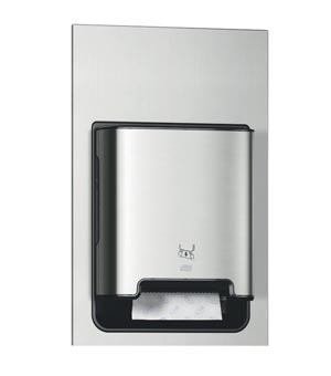 Hand Towel Dispenser, Recessed, Universal, Metal/ Plastic, Stainless Steel, H1, 27" x 17.6" x 7.9" (6 ea/plt)
