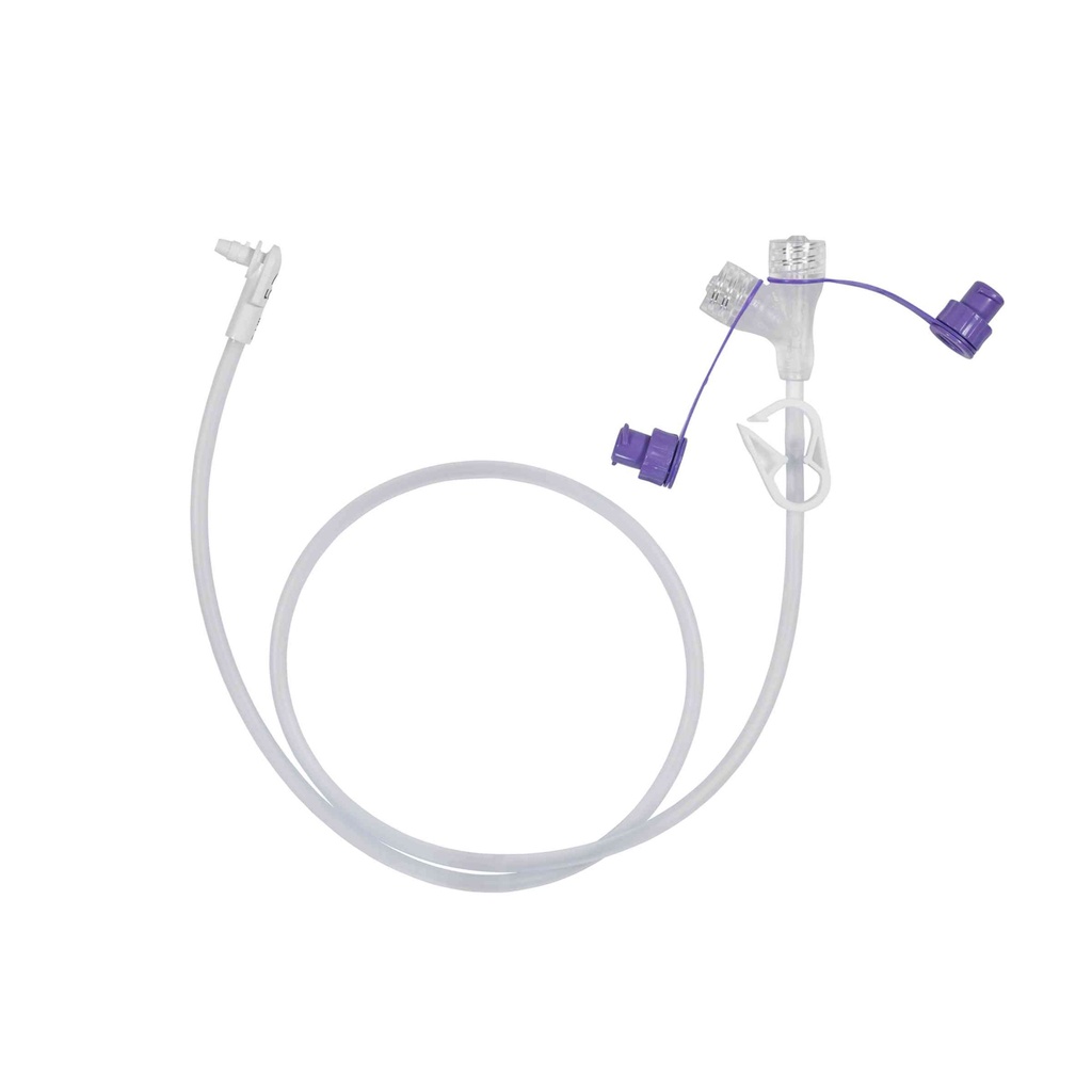 Avanos Mic-Key 60 cm Continuous Feed Extension Set with Enfit Connectors, 5/Case