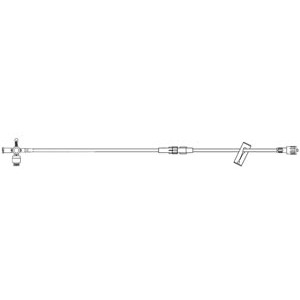 Dual Male Adapter, Male Luer Lock Connector & Distal SPIN-LOCK connector, DEHP, Latex Free (LF), 100/cs