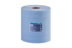 Industrial Paper Wiper, Centerfeed, Advanced, Blue, 4-Ply, W2, 492.19ft, 11" x 10.4", 375 sht/rl, 2 rl/cs