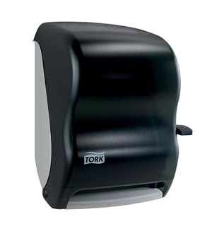 Hand Towel Roll Dispenser, with Lever Auto Transfer, Universal, Smoke, H21, Plastic, 15.5" x 12.9" x 9.3"