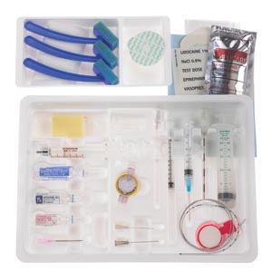 Continuous Epidural Tray, 17G x 3½" Winged Tuohy Needle & 19G Springwood Closed Tip Catheter, 10/cs