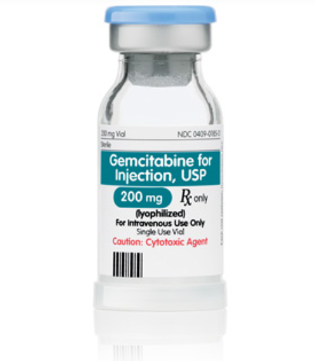 Gemcitabine for Injection, USP, Lyophilized, 200 mg Vial, Single Dose, Onco-Tain Glass Fliptop Vial