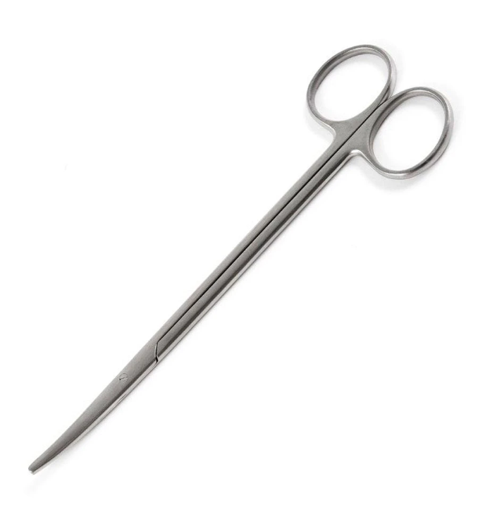 Dissecting Scissors, Metzenbaum, 6in, Stainless Steel, Non-Sterile, Finger Ring Handle, Curved Blunt Tip