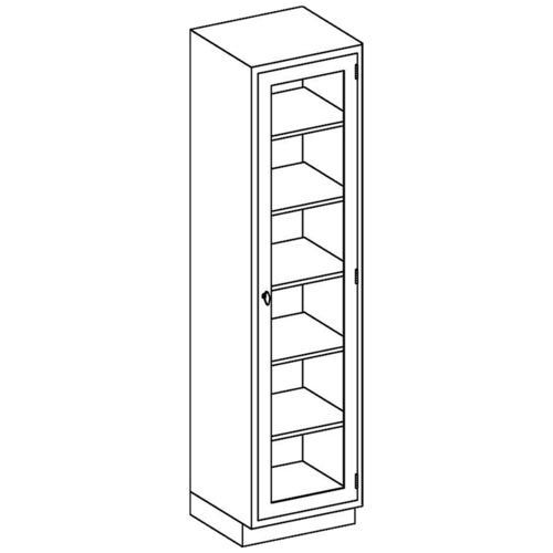 Blickman Industries, High Cabinet Stainless Steel, Glass Door