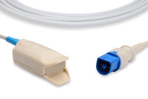 Direct-Connect SpO2 Sensor, Adult Clip, Philips Compatible w/ OEM: M1196A, 989803128631, B505-1006V-10