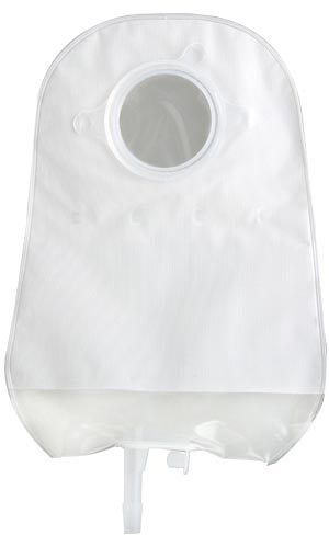 Urostomy Pouch, Standard, 10", 1-Sided Comfort Panel, Fold-Over Tap, Transparent, 2 1/4" Flange, 10/bx
