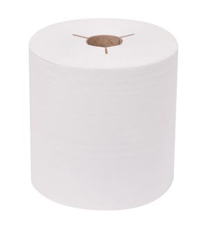 Hand Towel Roll, Premium, White, 1-Ply, Embossed, H80, 600ft, 7.9" x 7.8" x 1.9", 6 rl/cs (30 cs/plt)