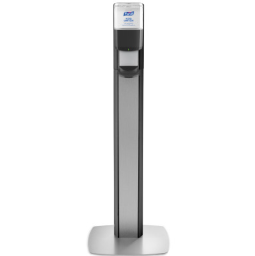Purell Messenger ES6 Floor Stand, Graphite with Silver Panel (Dispenser Included), 1/cs (16 cs/plt)