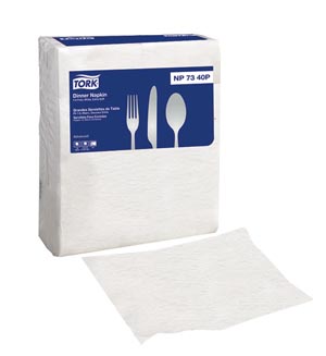 Dinner Napkin, 1/4 Fold, Extra Soft, Advanced, White, 3-Ply, Embossed, 17" x 16.3", 100/pk, 20 pk/cs