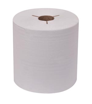 Hand Towel Roll, Universal, Natural/ White, 1-Ply, Embossed, H80, 800ft, 8" x 7.8" x 1.9", 6 rl/cs