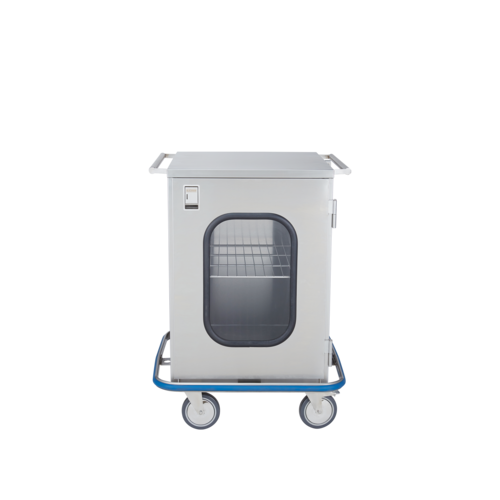 Blickman Industries Mini Case Cart, Glass Door