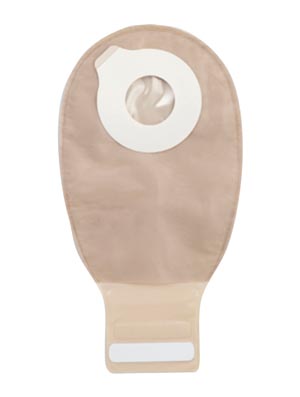 Drainable Pouch, 12", 2-Sided Comfort Panel, InvisiClose® Tail Closure, Filter, Tan, Small, 10/bx