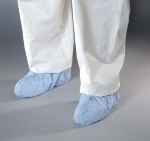 Critical Cover® CPE All-Film Shoe Covers, Heated Sealed Seams, Blue, X-Large, 1000/cs (24 cs/plt)