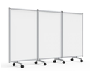 Luxor Dry Erase Magnetic Mobile Room Divider White Board, 28x46, 3 Panel