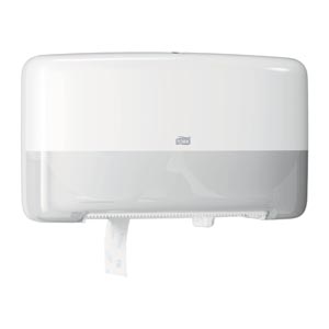 Bath Tissue Roll Dispenser, Jumbo, Twin, Mini, Universal, White, T2, Plastic, 10.1" x 17" x 5.7"
