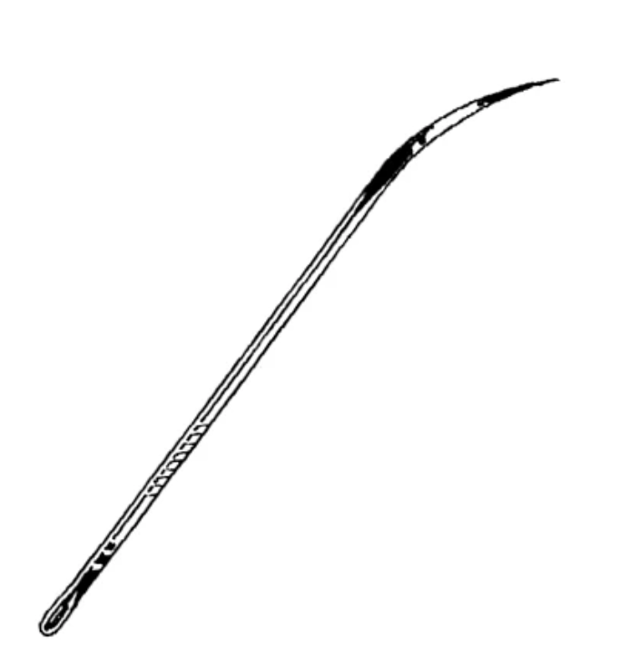 Post Mortem Needle, Half Curved, #1, Stainless Steel, Disposable, Non-Sterile, Latex-Free, 12/pk