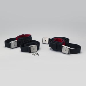 Posey Ankle Restraint, Twice-as-Tough, Once Size Fits Most, Buckle Lock, 1-Strap, Neoprene, Red