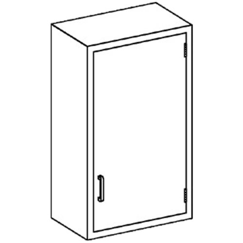 Blickman Industries Wall Cabinet, Solid Door, SS